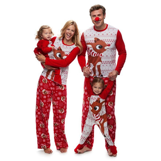 Family Pajamas Set Christmas Fashion Family Matching Outfits Adult Kids Pajamas set Nightwear Sleepwear Red Pyjamas